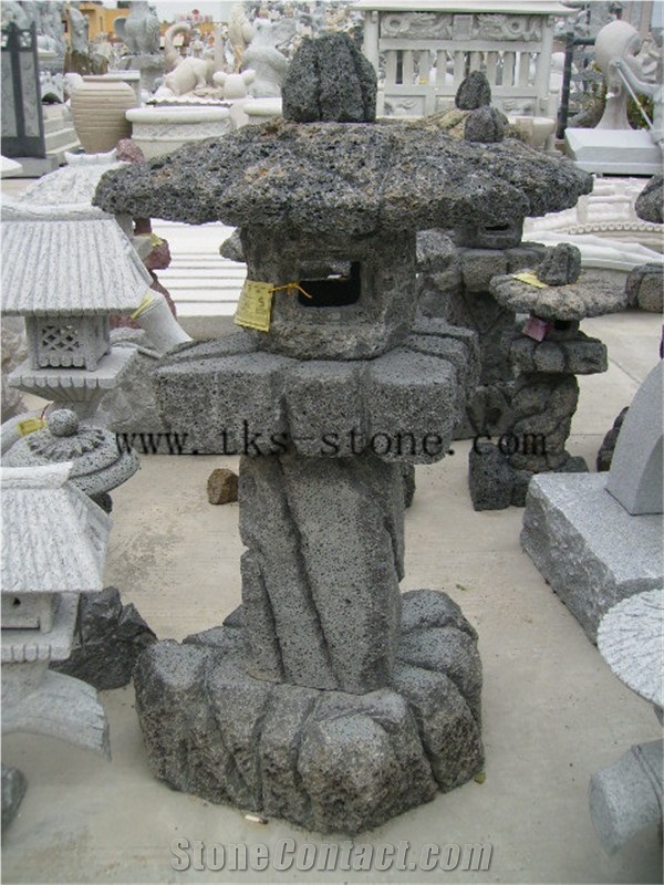 Pink Granite Garden Lanterns&Lamps,Garden Lamps Carving,Japanese Lanterns,Exterior Lamps