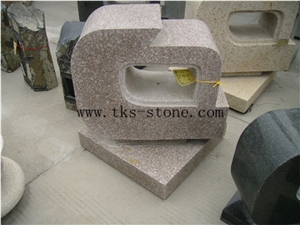 Pink Granite Lanterns Caving,Lamps Sculptures,Japanese Lanterns,Garden Lamps,Exterior Lanterns