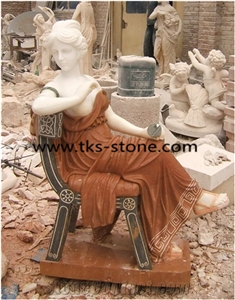Red Granite Human Sculptures&Statues,Human Caving,Women Sculptures