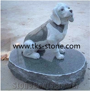 Stone Dog Sculptures&Statues,Dog Caving,Grey Granite Dog Animal Sculptures,Garden Sculptures,Western Statues