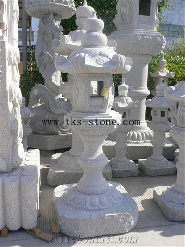 Stone Grey Granite Lanterns,Garden Lanterns&Lamps,Lamps Caving,Lantern Sculptures,Japanese Lanterns,Exterior Lamps