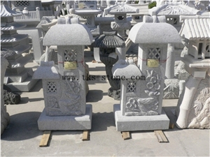 Stone Grey Granite Lanterns,Garden Lanterns&Lamps,Lamps Caving,Lantern Sculptures,Japanese Lanterns,Exterior Lamps