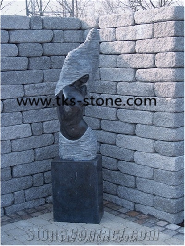 Stone Human Sculptures&Statues,Human Caving,Black Granite Head Statues,Art Works