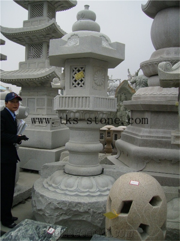 Stone Lantern Carving,Grey Granite Garden Lanterns&Lamps,Lanterns Sculptures,Japanese Lanterns,Exterior Lamps