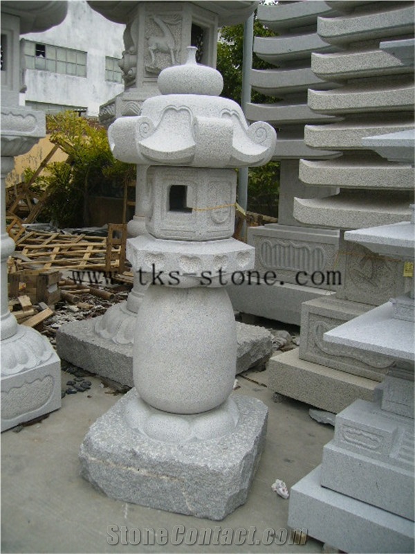 Stone Lantern Carving,Grey Granite Garden Lanterns&Lamps,Lanterns Sculptures,Japanese Lanterns,Exterior Lamps