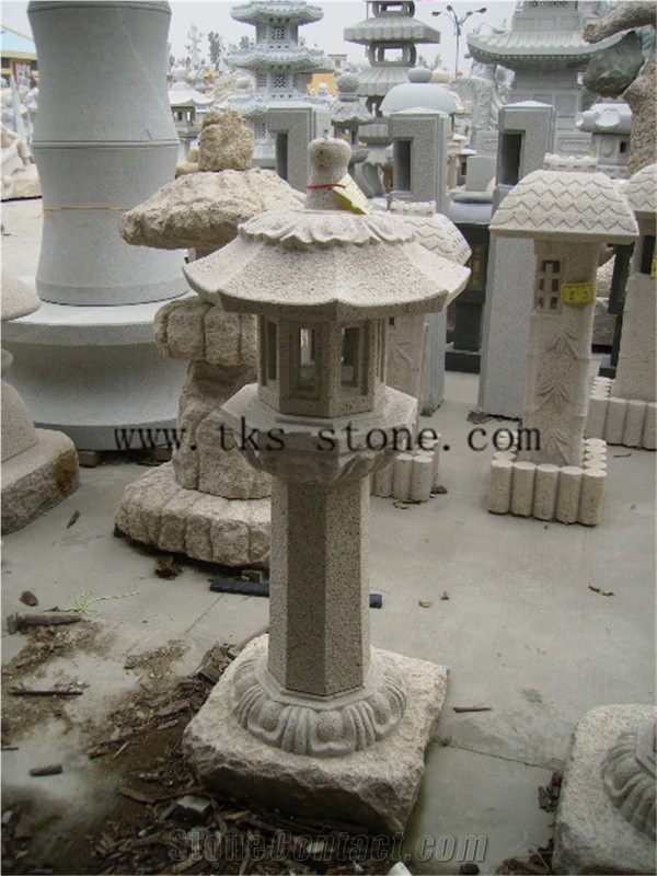 Stone Lantern Carving,Grey Granite Garden Lanterns&Lamps,Lanterns Sculptures,Japanese Lanterns,Exterior Lamps