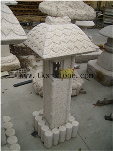 Stone Lanterns Carving,Lanterns Sculptures,Beige Granite Garden Lanterns&Lamps,Japanese Lanterns,Exterior Lamps