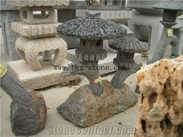 Stone Lanterns Caving,Beige Grantie Lantern Sculptures,Garden Lanterns&Lamps,Japanese Lanterns,Exterior Lamps, Sculpture Granite Japanese Lanterns