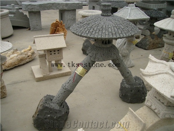 Stone Lanterns Caving,Beige Grantie Lantern Sculptures,Garden Lanterns&Lamps,Japanese Lanterns,Exterior Lamps, Sculpture Granite Japanese Lanterns