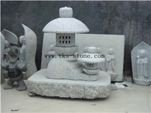 Stone Lanterns Caving,Lamp Sculptures,Beige Granite Garden Lanterns&Lamps,Japanese Lanterns,Exterior Lamps