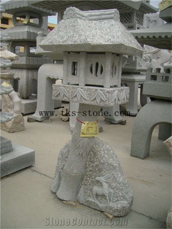 Stone Lanterns Caving,Lantern Sculptures,Lamps,Grey Granite Garden Lanterns&Lamps,Japanese Lanterns,Exterior Lamps
