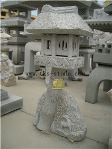 Stone Lanterns Caving,Lantern Sculptures,Lamps,Grey Granite Garden Lanterns&Lamps,Japanese Lanterns,Exterior Lamps