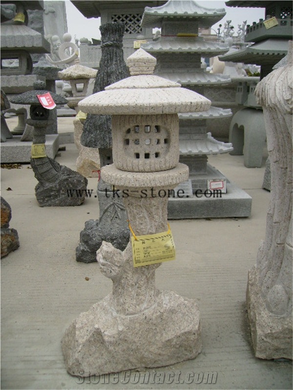 Stone Lanterns Caving,Lantern Sculptures,Lamps,Grey Granite Garden Lanterns&Lamps,Japanese Lanterns,Exterior Lamps