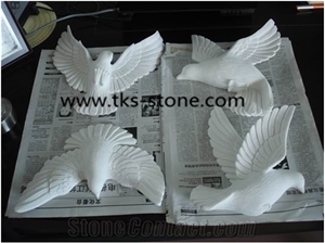 Stone Pigeon Sculptures&Statues,Grey Granite Pigeon Animal Sculptures,Pigeon Caving,Garden Statues