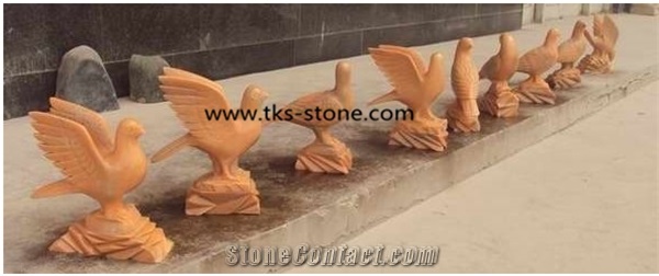Stone Pigeon Sculptures&Statues,Grey Granite Pigeon Animal Sculptures,Pigeon Caving,Garden Statues