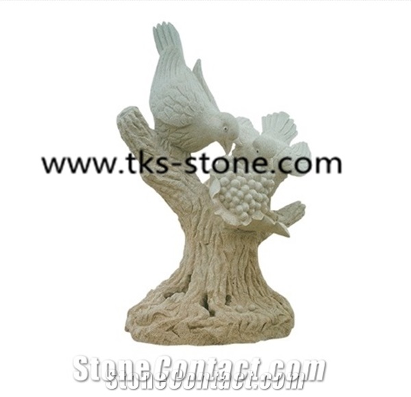 Stone Pigeon Sculptures&Statues,Grey Granite Pigeon Animal Sculptures,Pigeon Caving,Garden Statues