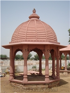 Tropical Custom Red Sandstone Gazebo