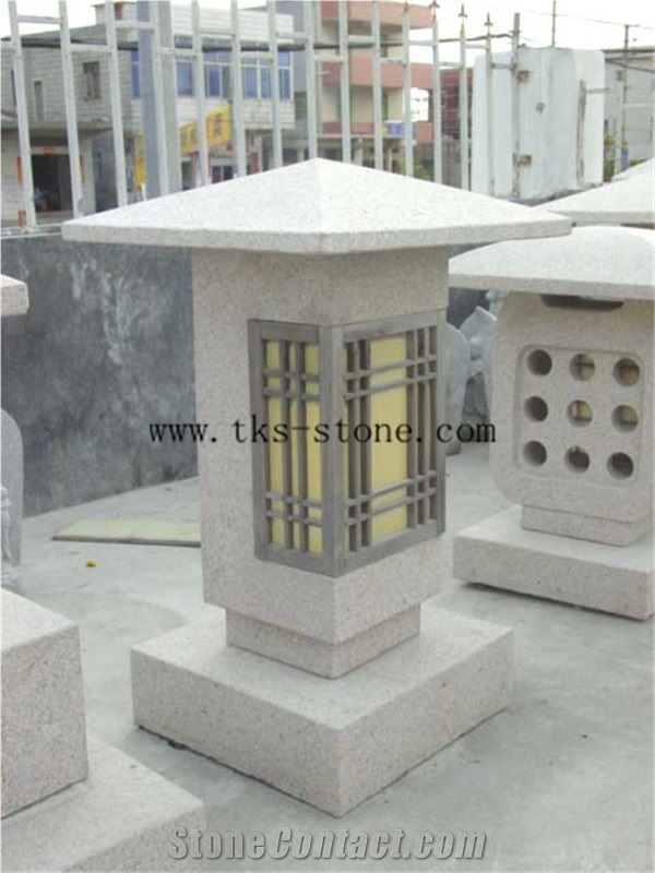 Vintage Style Lanterns, Beige Granite Lanterns