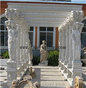 White Granite European Style Porches