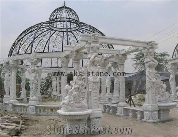White Marble Garden Gazebo