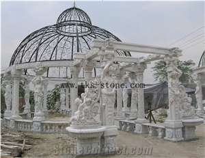 White Marble Garden Gazebo White Marble Garden Gazebo