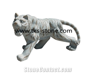 Yellow Granite Tiger Sculpture&Statue,Tiger Caving,Tiger Animal Sculptures,Garden Statues