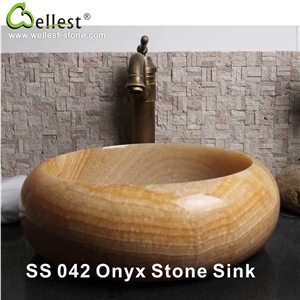 Kitchen/Bathroom/Vanity China Absolute Black Granite Washing Round Basin/Sink/Vessel with Chieseled Edge