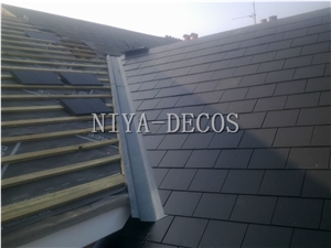 China Black Slate Roofing Tiles/China Natural Stone Slate Nero Impala Black Tiles