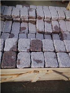 China Red Porphyry Granite G666 Split Face Mushroom Stone for Walling Cladding