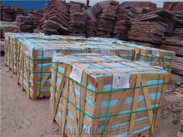 China Red Porphyry Granite G666 Split Face Mushroom Stone for Walling Cladding
