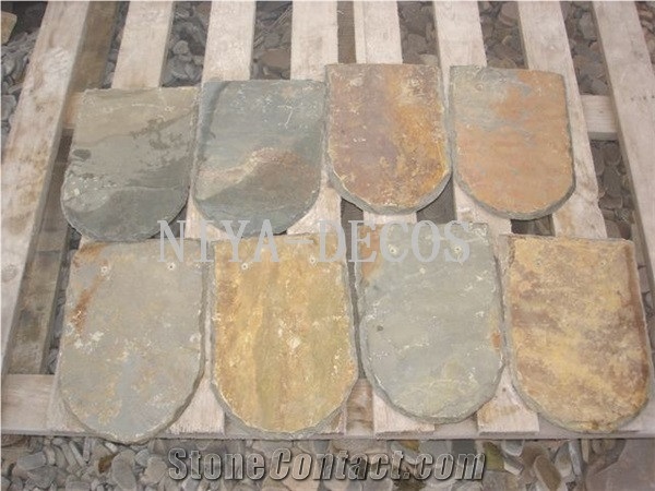 China Rustic Slate Roofing Tiles,China Rusty Yellow Slate Roofing Covering Tiles-Niya