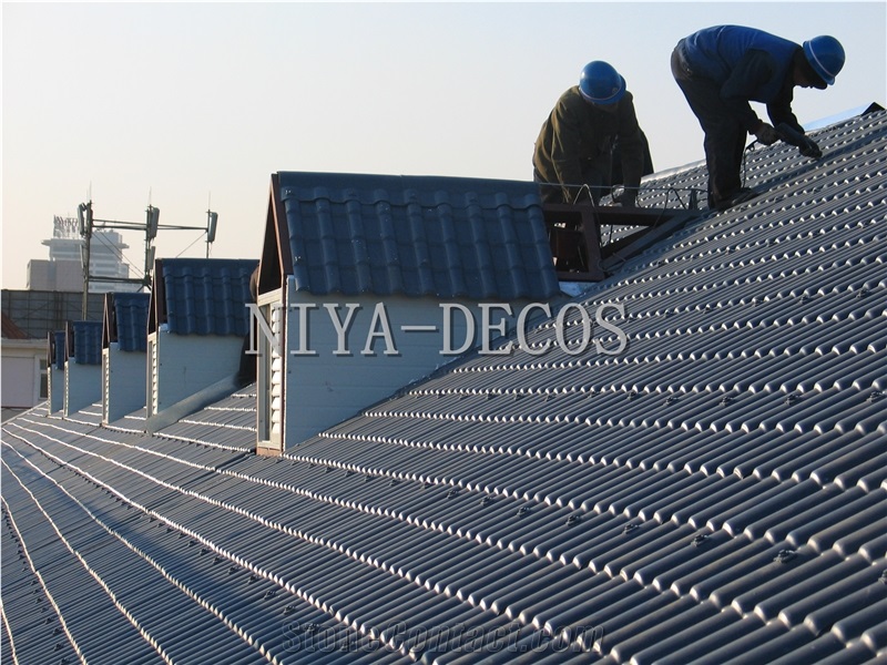 Project Show-China Black Slate Roofing Tiles,China Nero Impala Black Slate Roofing Tiles for House Covering