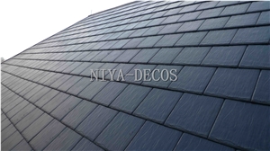Project Show-China Black Slate Roofing Tiles/China Nero Impala Slate Roofing Covering Tiles