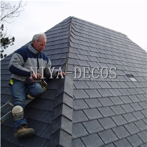 Project Show-China Nero Impala Black Slate Roofing Tiles for Building Covering Project Show-China Nero Impala Black Slate Roofing Tiles for Building Covering