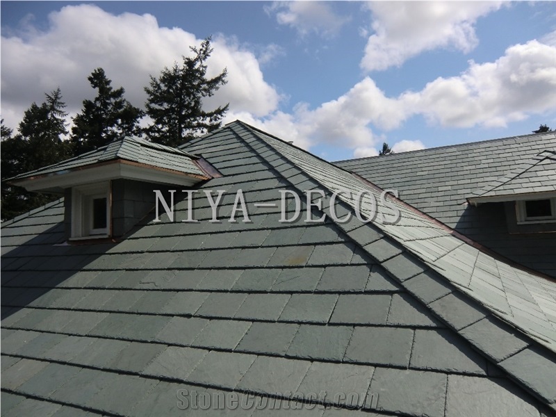Project Show-China Nero Impala Black Slate Roofing Tiles for Building Covering
