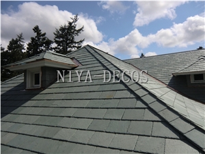Project Show-China Nero Impala Black Slate Roofing Tiles for Building Covering