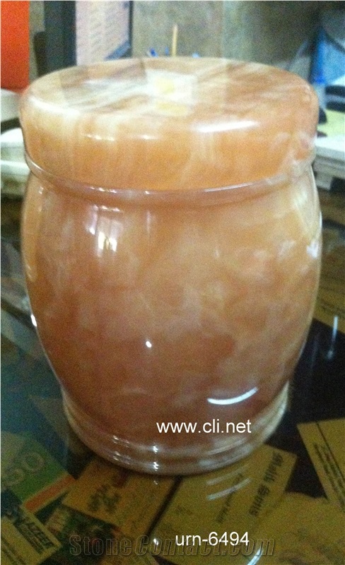 Honey Onyx Funeral Urns, Yellow Onyx Urn Afghanistan