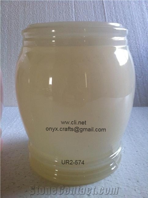 Mono White Onyx Urns Afghanistan