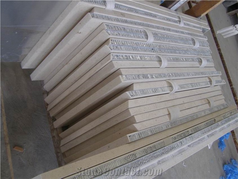 Poiseul Beige Limestone Backed Honeycomb Panel