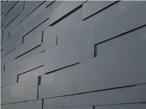 3 Dimensional Basalt Stone Veneer Made Simple, Black Slate Cultured Stone