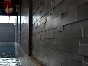 3 Dimensional Basalt Stone Veneer Made Simple, Black Slate Cultured Stone