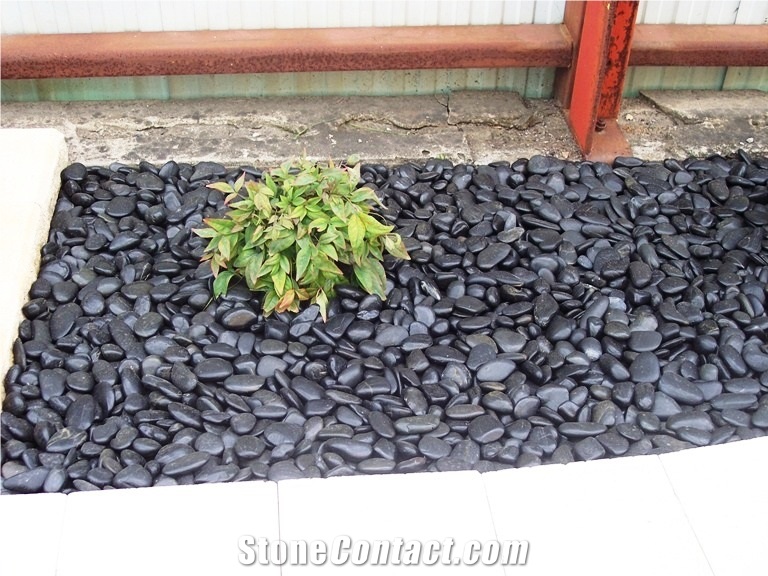 Black Polished Pebbles River Stone Pebble