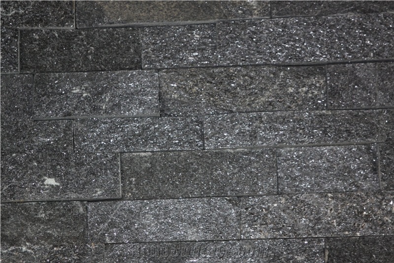 Black Quartzite Stacked Stone Cultured Stone