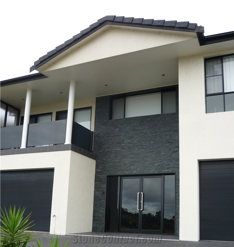 Black Quartzite Stacked Stone Cultured Stone