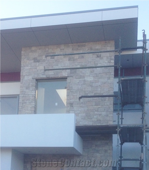 Cabana Travertine Wall Cladding, Beige Limestone Cultured Stone