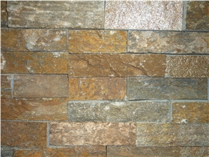 Chunky Sierra Bronze Stacked Stone, Brown Slate Cultured Stone