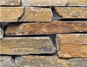 Honey Ledge Stone Wall Cladding Cultured Stone, Brown Slate Wall Cladding