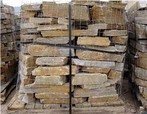 Honey Ledge Stone Wall Cladding Cultured Stone, Brown Slate Wall Cladding
