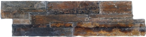 Multicolour Slate Z Panel Stacked Stone Cultured Stone, Brown Slate Cultured Stone