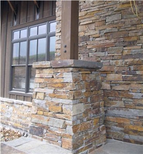 Sage Hill Ledge Stone Wall Cladding Cultured Stone, Brown Slate Wall Cladding